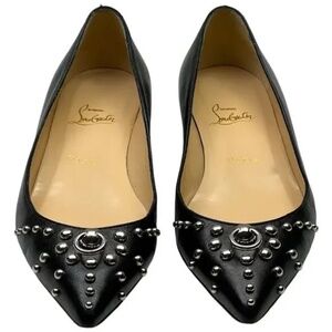 Christian Louboutin Door Knock Pointed Toe Leather Studded Red-soled EU 40